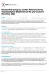 Wadworth & Company Limited Pension Scheme Implementation Statement 